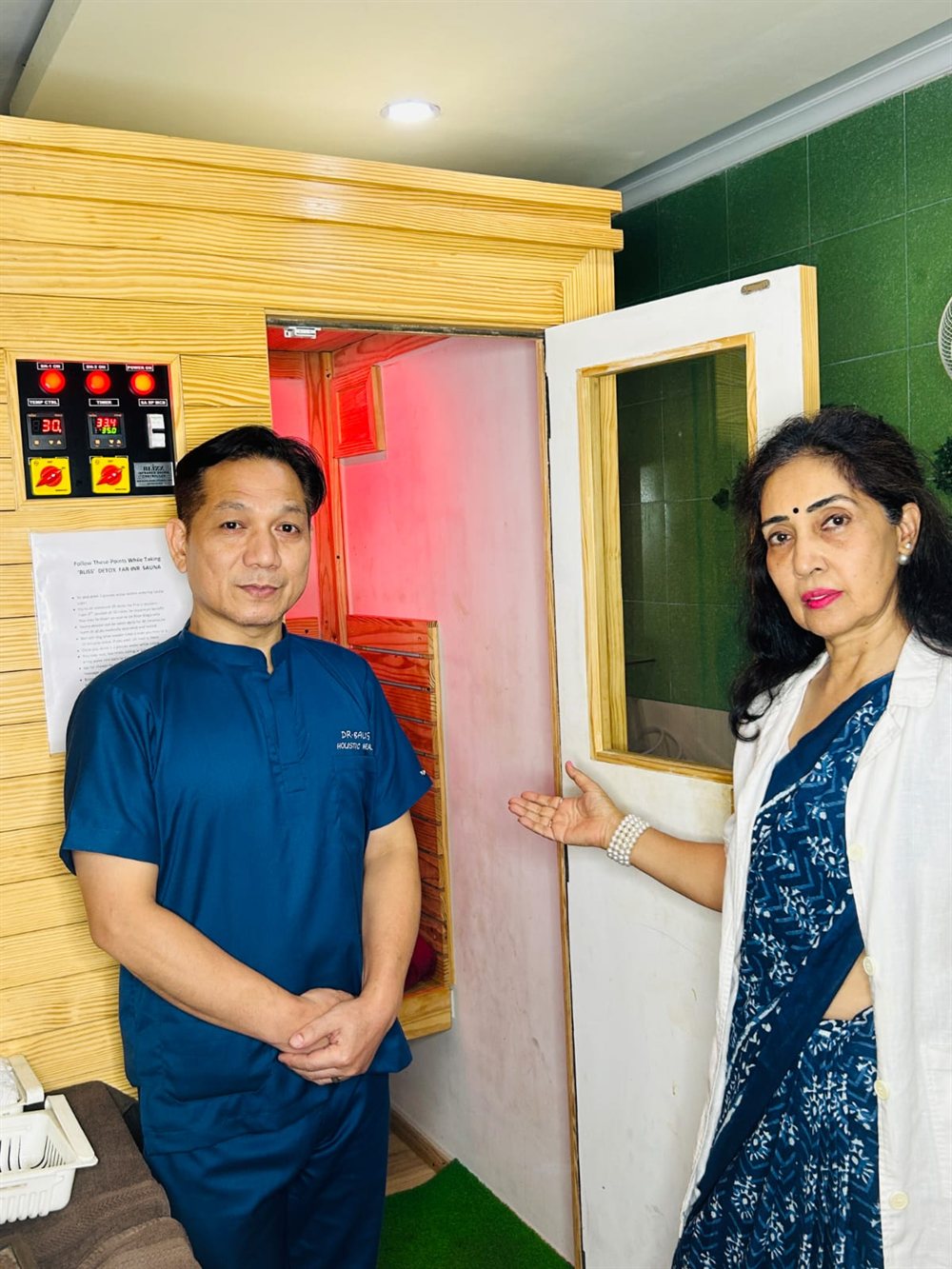 Far infrared sauna at Dr. Bali's Bliss